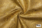 Gold & Silver Paisley Jacquard Woven Fabric - Boho Fabrics - Jacquard, Woven