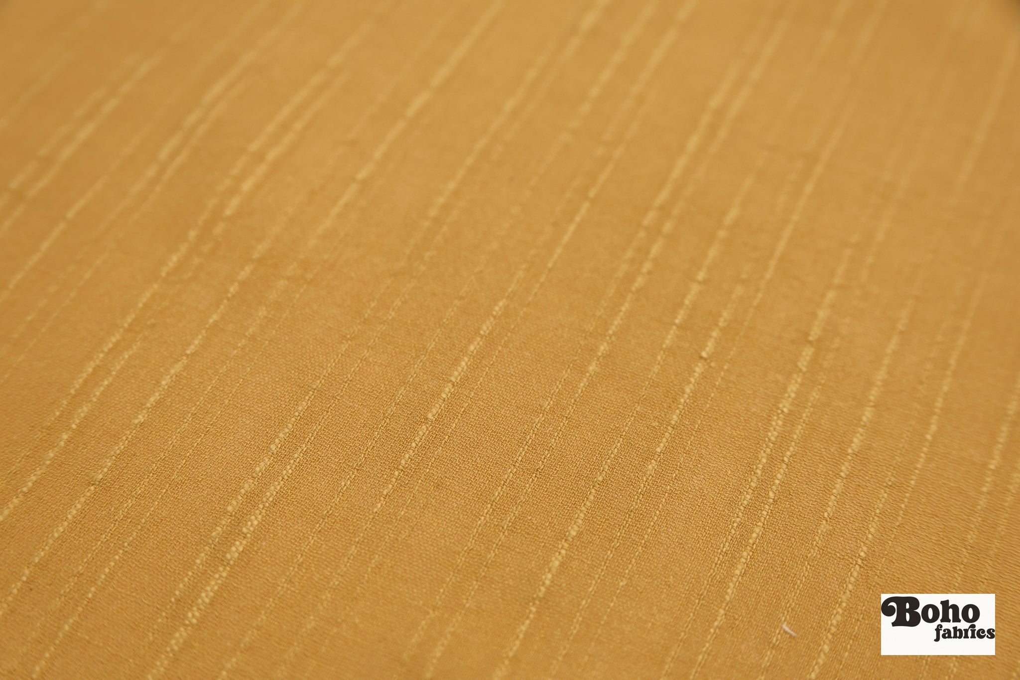 Gold Slub Textured Crepe Woven Fabric - Boho Fabrics - Crepe, Woven