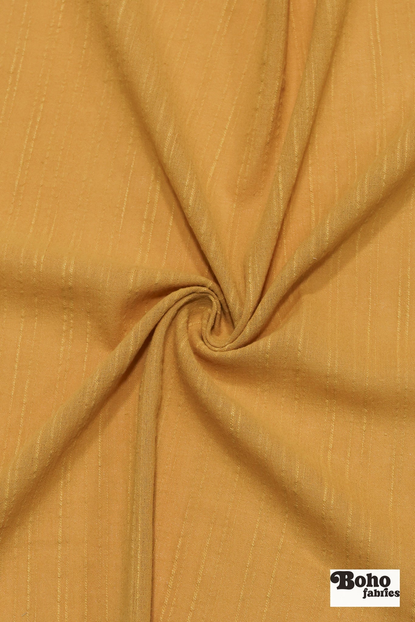 Gold Slub Textured Crepe Woven Fabric - Boho Fabrics - Crepe, Woven
