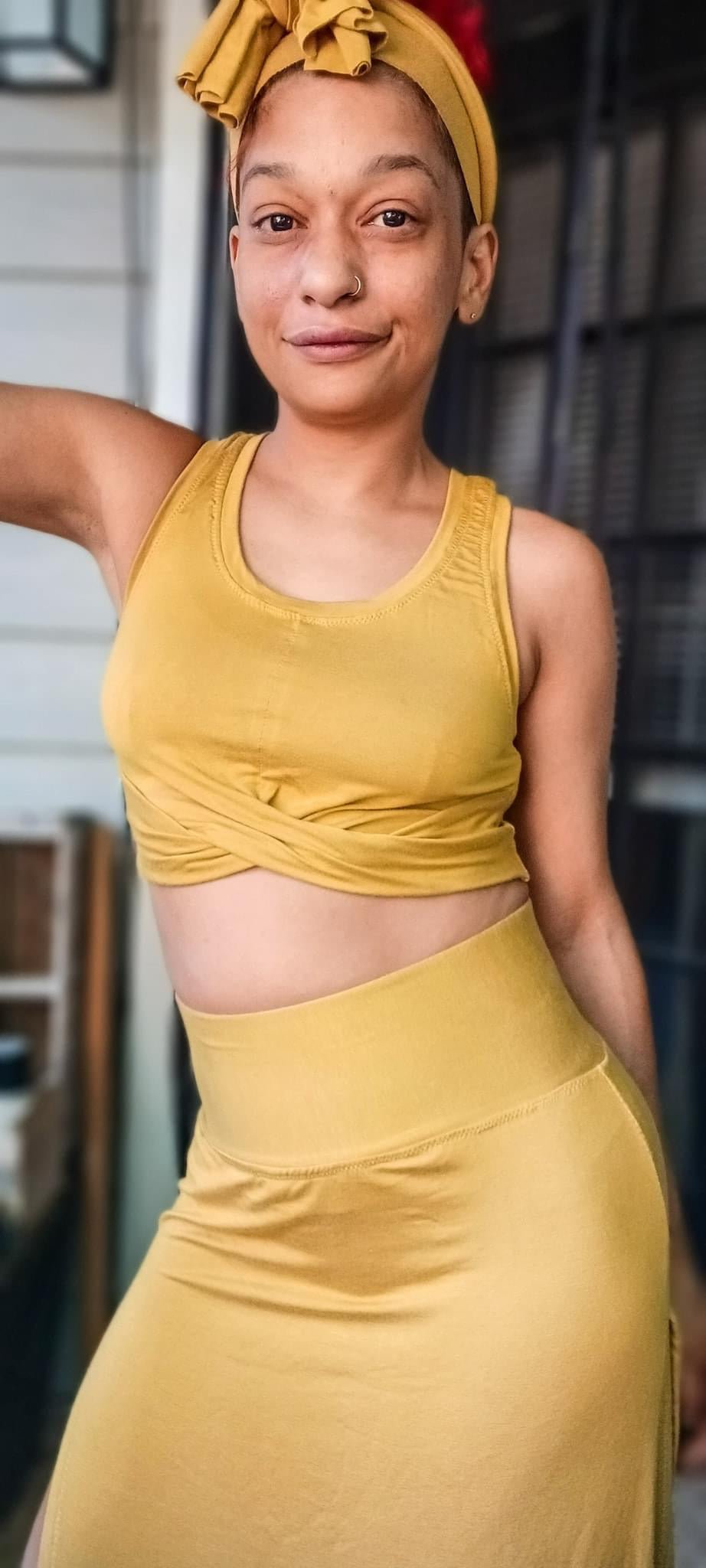 Golden Glow, Yellow. Rayon Spandex Knit - Boho Fabrics