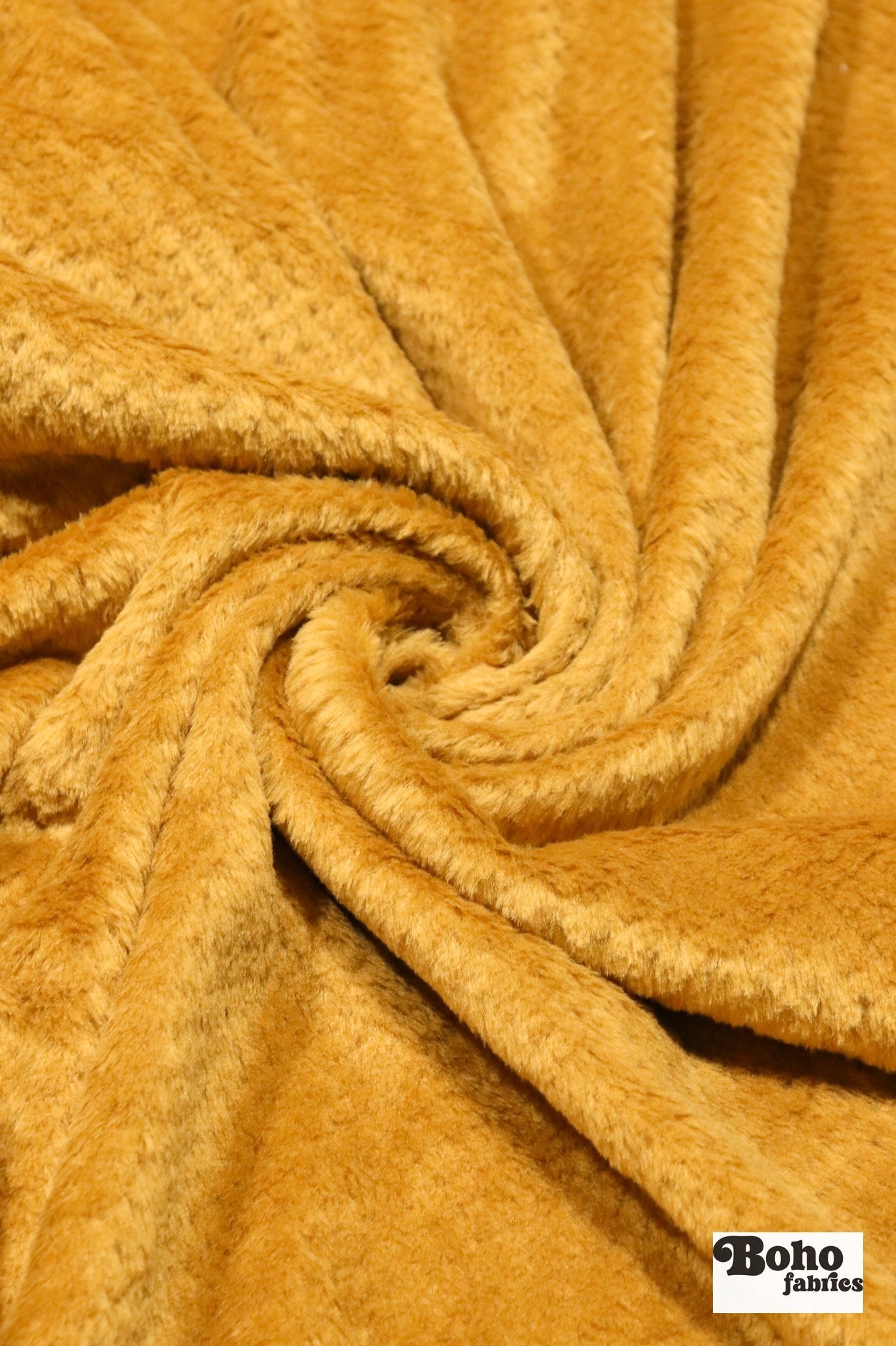 Golden Yellow, Classic Double - Velour High Loft Fleece Fabric by Polartec - Boho Fabrics - Performance Fabrics
