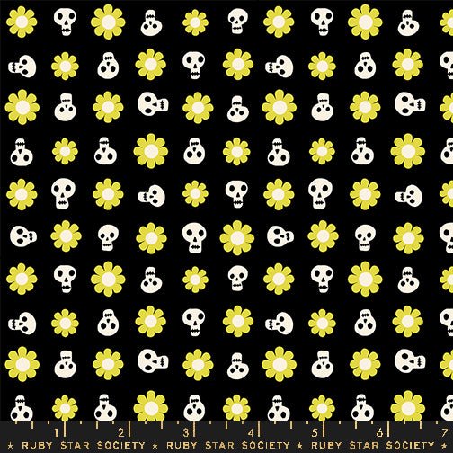 Good Spirits in Black by Ruby Star Society - 100% Cotton Quilting Fabric - RS5141 14G - Boho Fabrics - Quilting Cotton, Woven