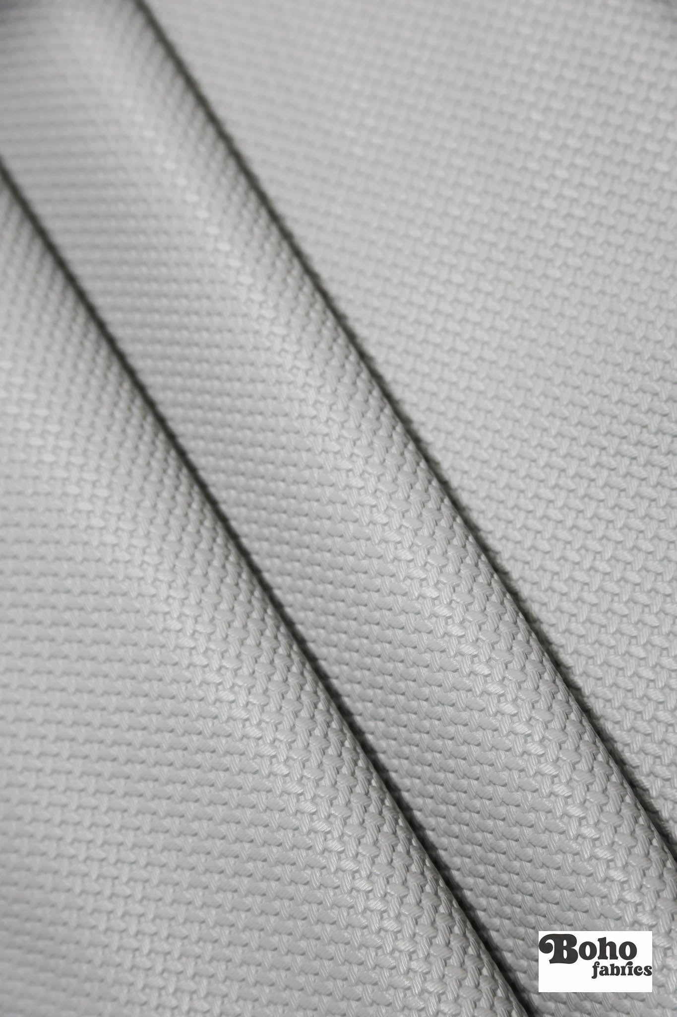 Gray Basketweave Perf Marble Faux Leather Upholstery Fabric - Boho Fabrics - Home Dec. & Upholstery Fabric