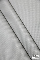 Gray Basketweave Perf Marble Faux Leather Upholstery Fabric - Boho Fabrics - Home Dec. & Upholstery Fabric