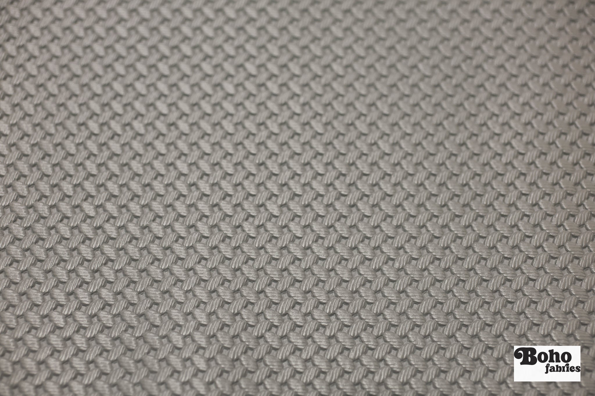 Gray Basketweave Perf Marble Faux Leather Upholstery Fabric - Boho Fabrics - Home Dec. & Upholstery Fabric