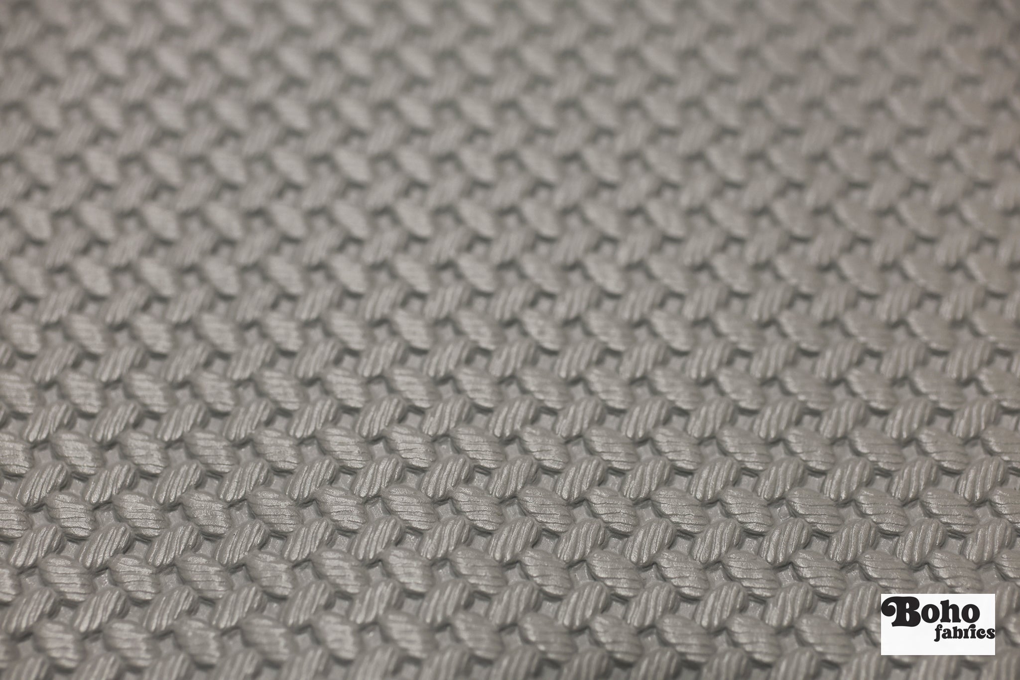 Gray Basketweave Perf Marble Faux Leather Upholstery Fabric - Boho Fabrics - Home Dec. & Upholstery Fabric