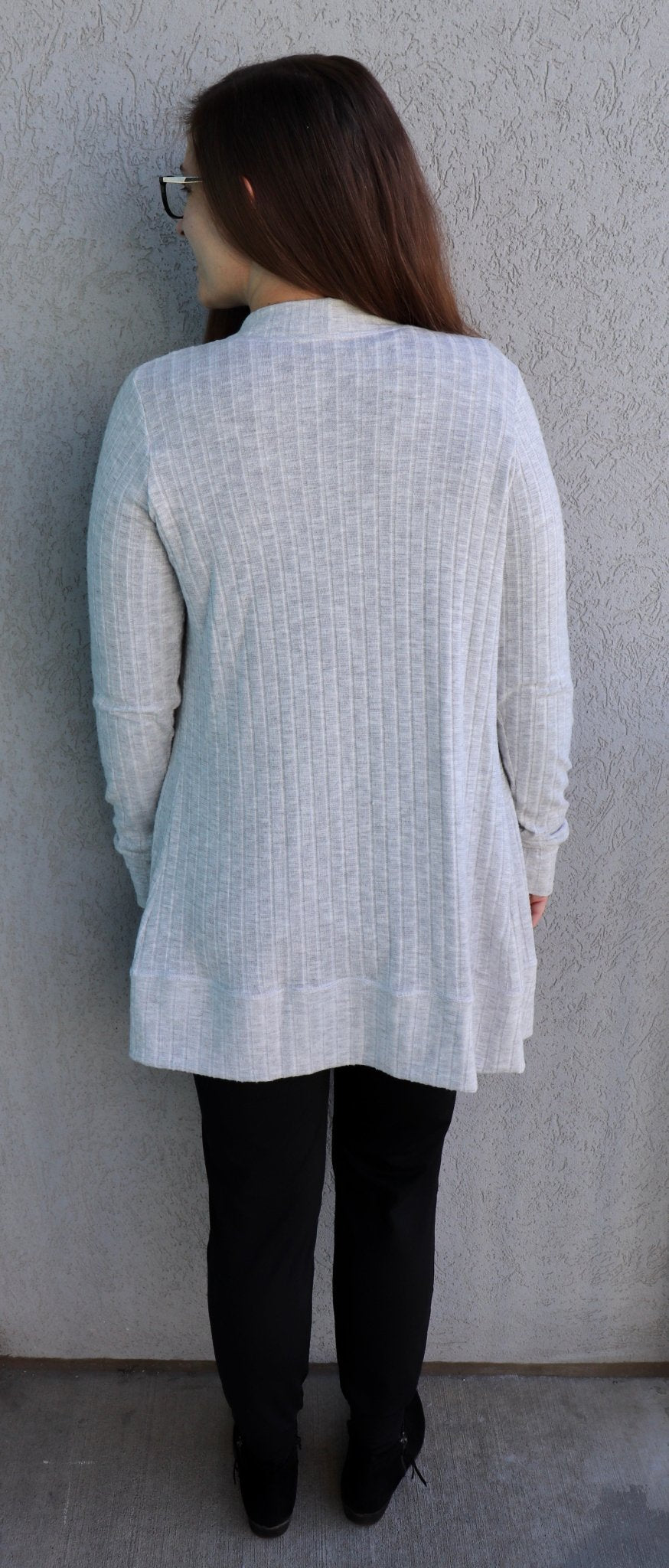 Gray Fog 9x4 Brushed Rib Knit Fabric. BRIB-201-GRY - Boho Fabrics