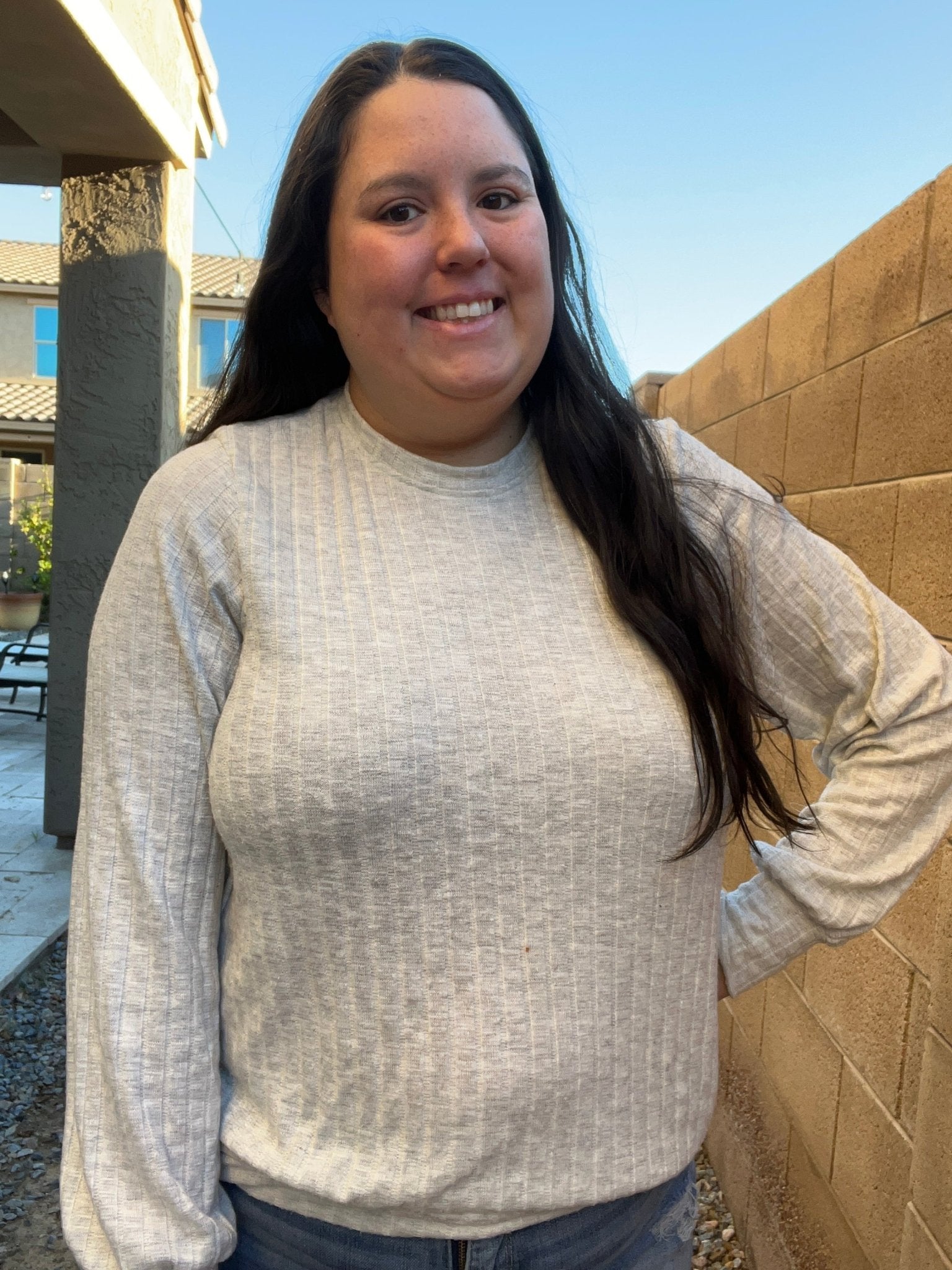 Gray Fog 9x4 Brushed Rib Knit Fabric. BRIB-201-GRY - Boho Fabrics - Rib Solid, Knit Fabric