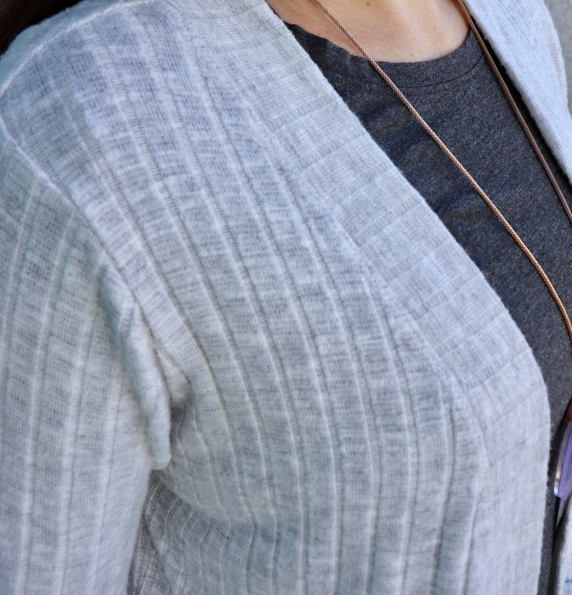 Gray Fog 9x4 Brushed Rib Knit Fabric. BRIB-201-GRY - Boho Fabrics