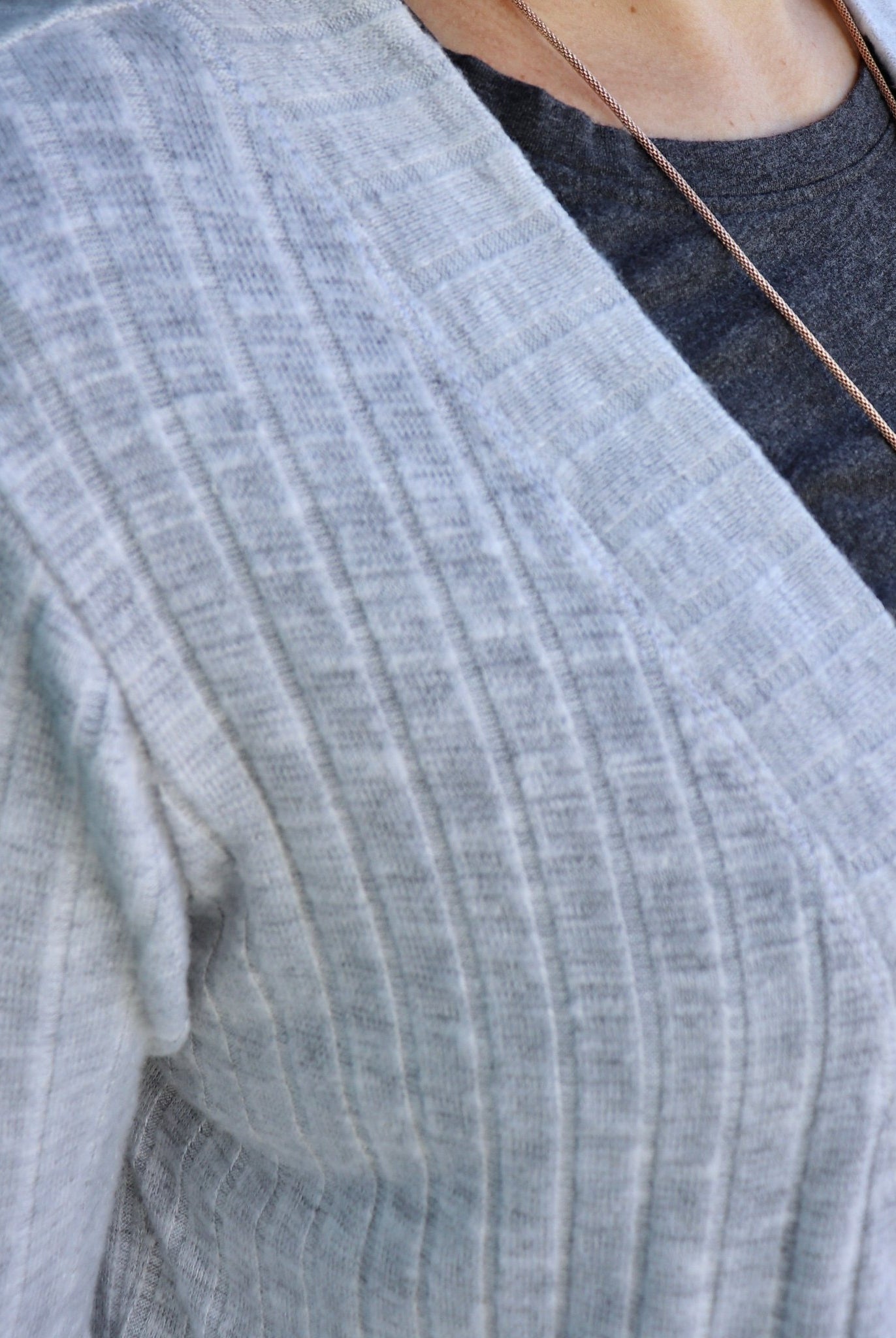 Gray Fog 9x4 Brushed Rib Knit Fabric. BRIB-201-GRY - Boho Fabrics