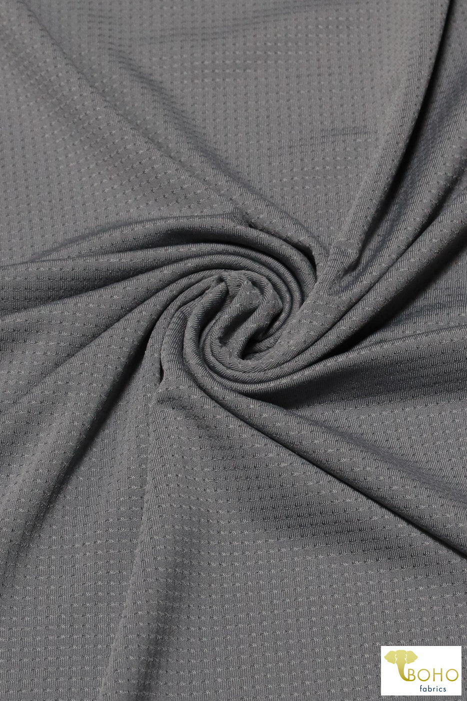 Gray Laser Cut Athletic Mesh. ATHSM-102-GRY - Boho Fabrics