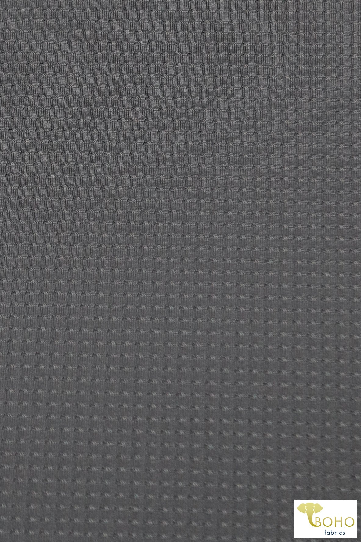 Gray Laser Cut Athletic Mesh. ATHSM-102-GRY - Boho Fabrics