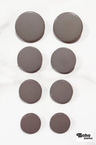 Gray, Mod Gambit, Shank Button. Available in 15mm, 18mm, 20mm, 25mm - Boho Fabrics - Buttons & Snaps