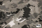 Gray, Pixelated Camo Canvas Woven Fabric *DEADSTOCK CLOSEOUT* - Boho Fabrics - Woven Fabric