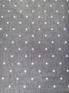Gray Polka Dots, French Terry Knit Fabric - Boho Fabrics - French Terry Prints, Knit Fabric