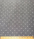 Gray Polka Dots, French Terry Knit Fabric - Boho Fabrics - French Terry Prints, Knit Fabric