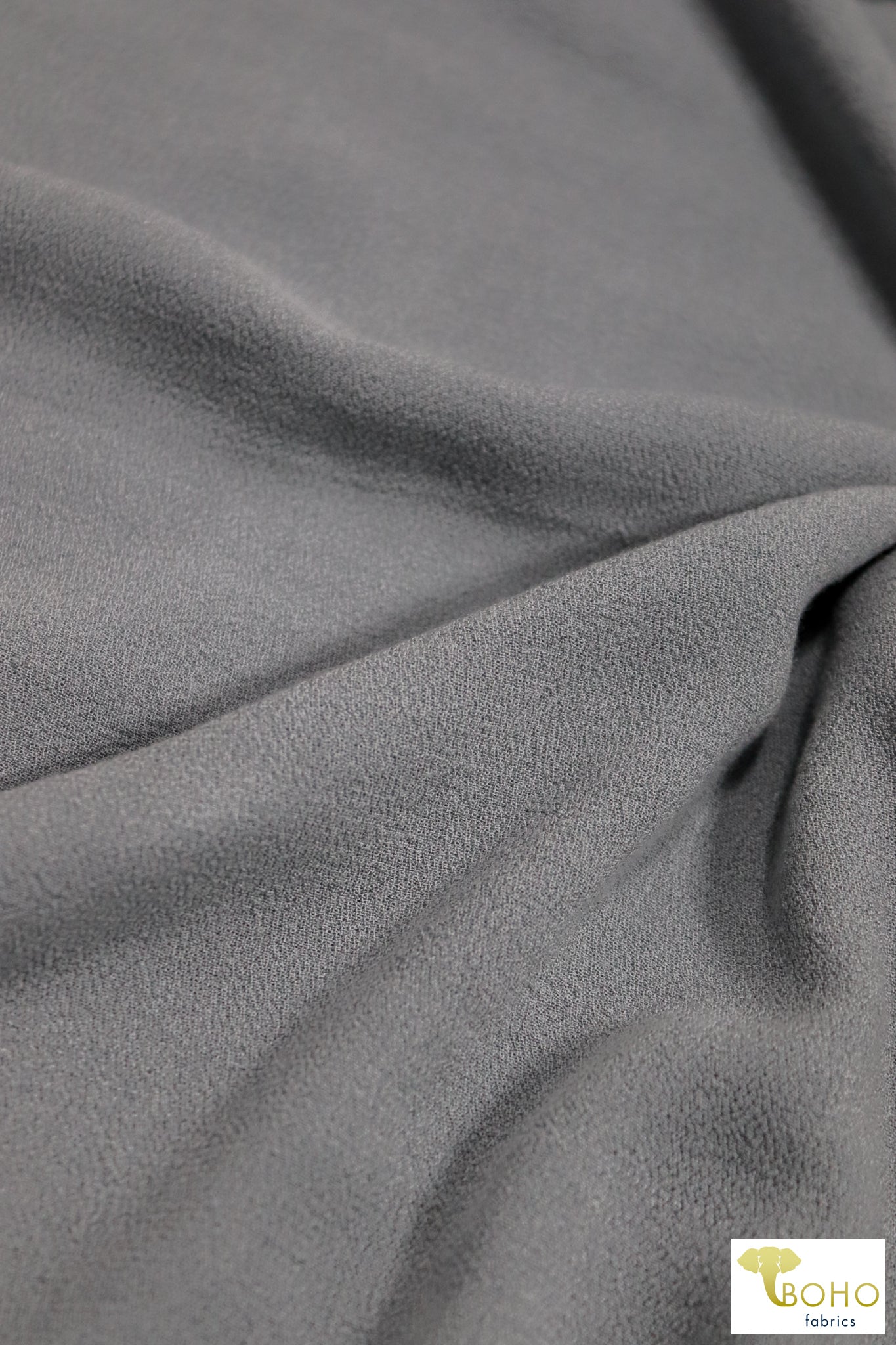 Gray Prism, Rayon Pebble Crepe Woven - Boho Fabrics