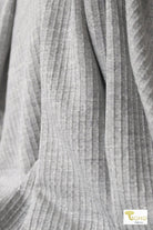 Gray Ruffle, Rib Knit Fabric - Boho Fabrics