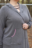 Gray Slub Sweater Knit Sweater Knits - Boho Fabrics