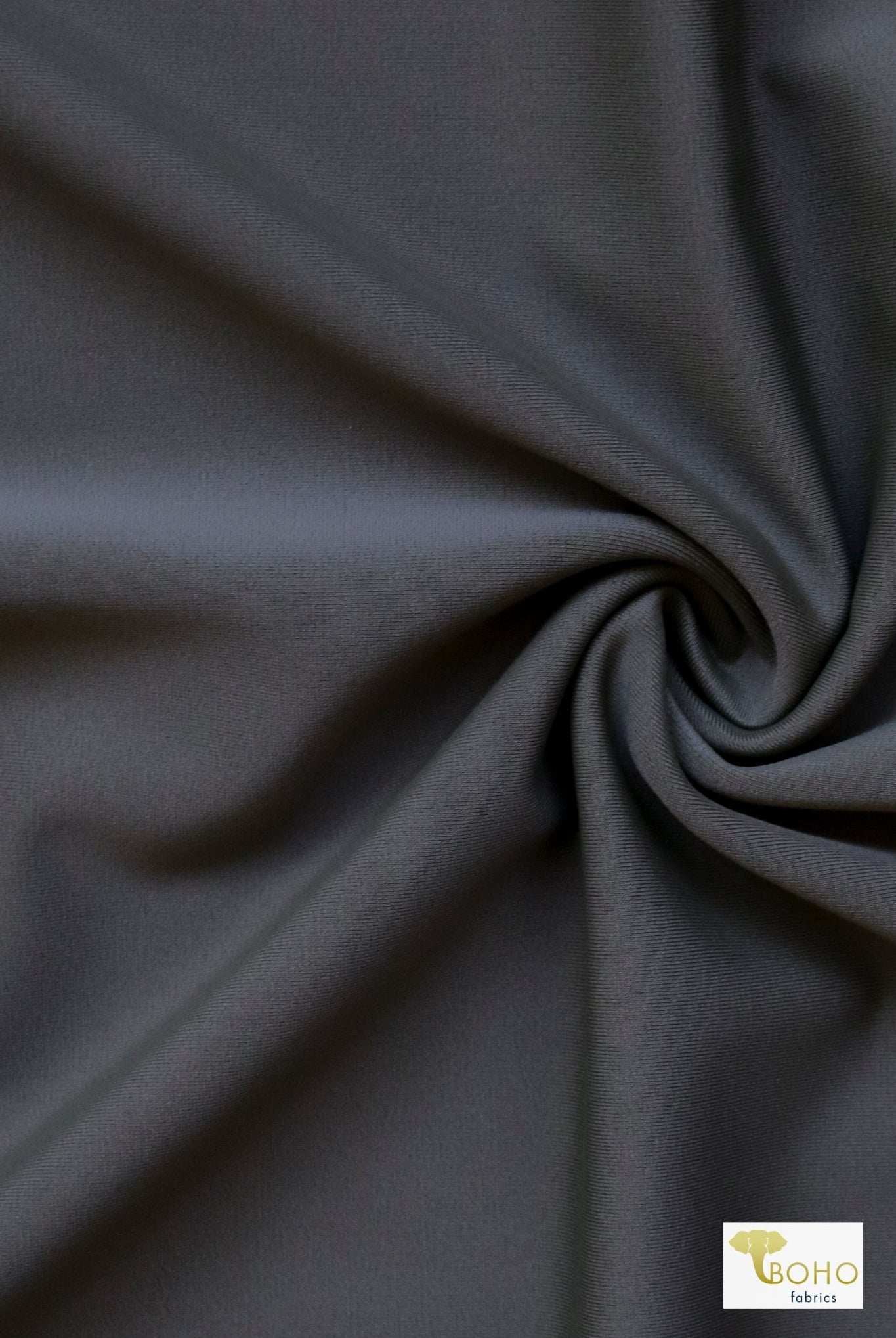 Gray, Solid Swim Knit Fabric. - Boho Fabrics