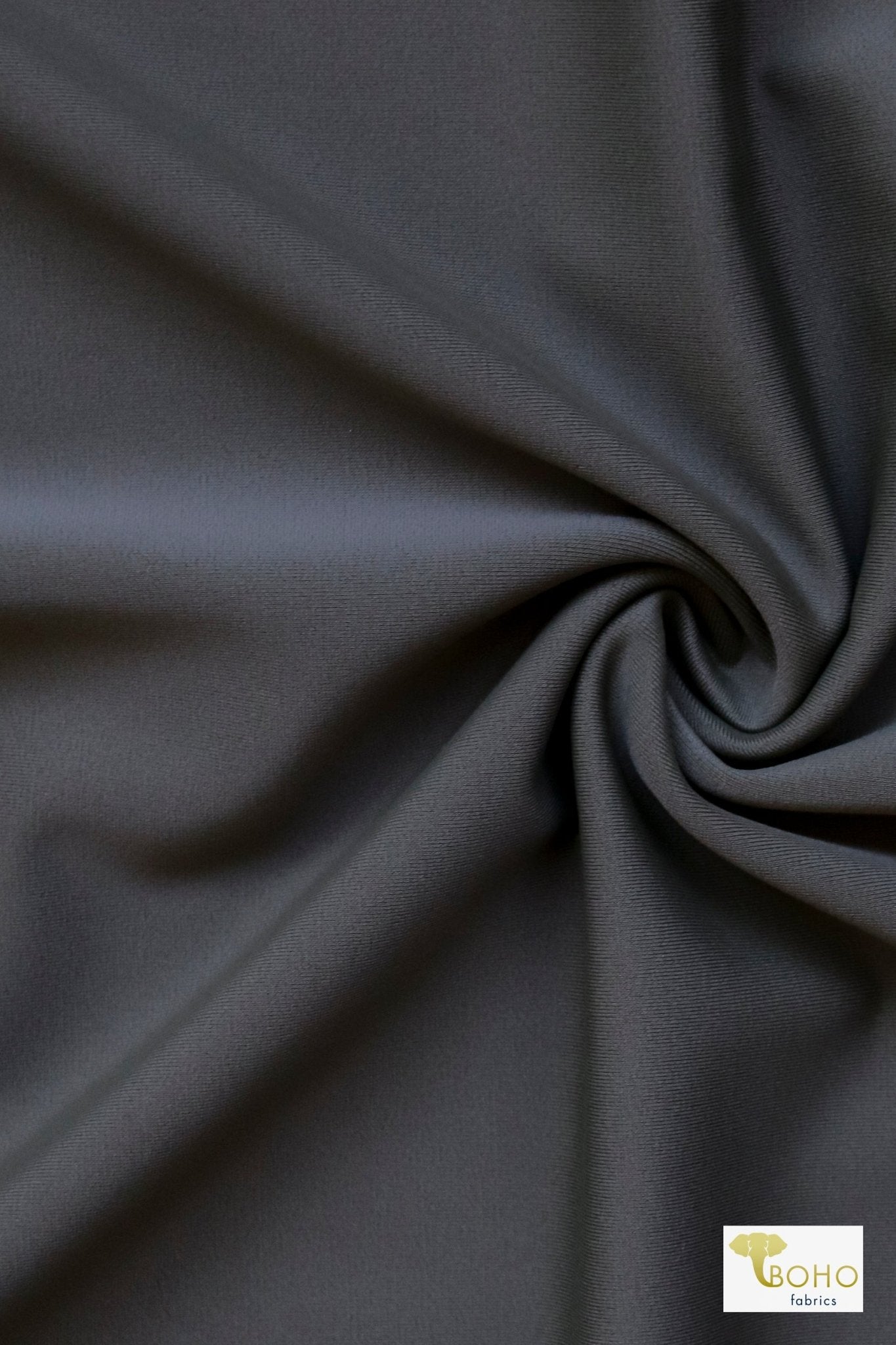 Gray, Solid Swim Knit Fabric. - Boho Fabrics