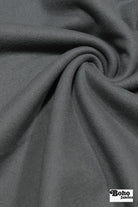 Gray (twill) Italian Wool Coating Fabric - Boho Fabrics - Wool Coating, Woven