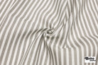 Gray & White, Striped Canvas Woven Fabric - Boho Fabrics - Woven Fabric