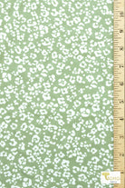 Green Cheetah, Double Brushed Poly Knit Fabric - Boho Fabrics