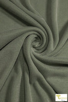 Green, Cupro Rib Knit. CUP.R-112-GRN - Boho Fabrics