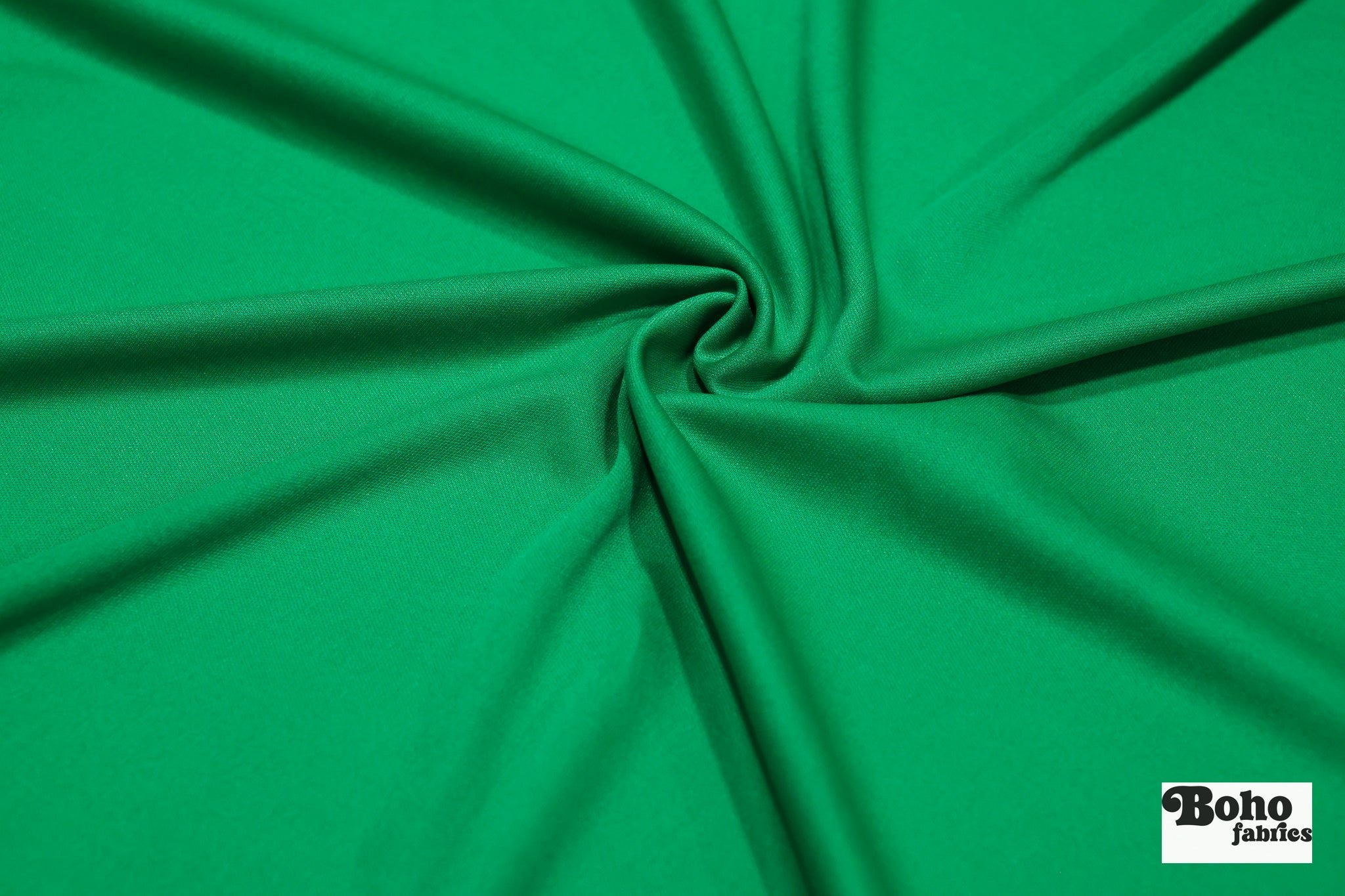 Green Interlock Polyester Knit Fabric - Boho Fabrics - Lining