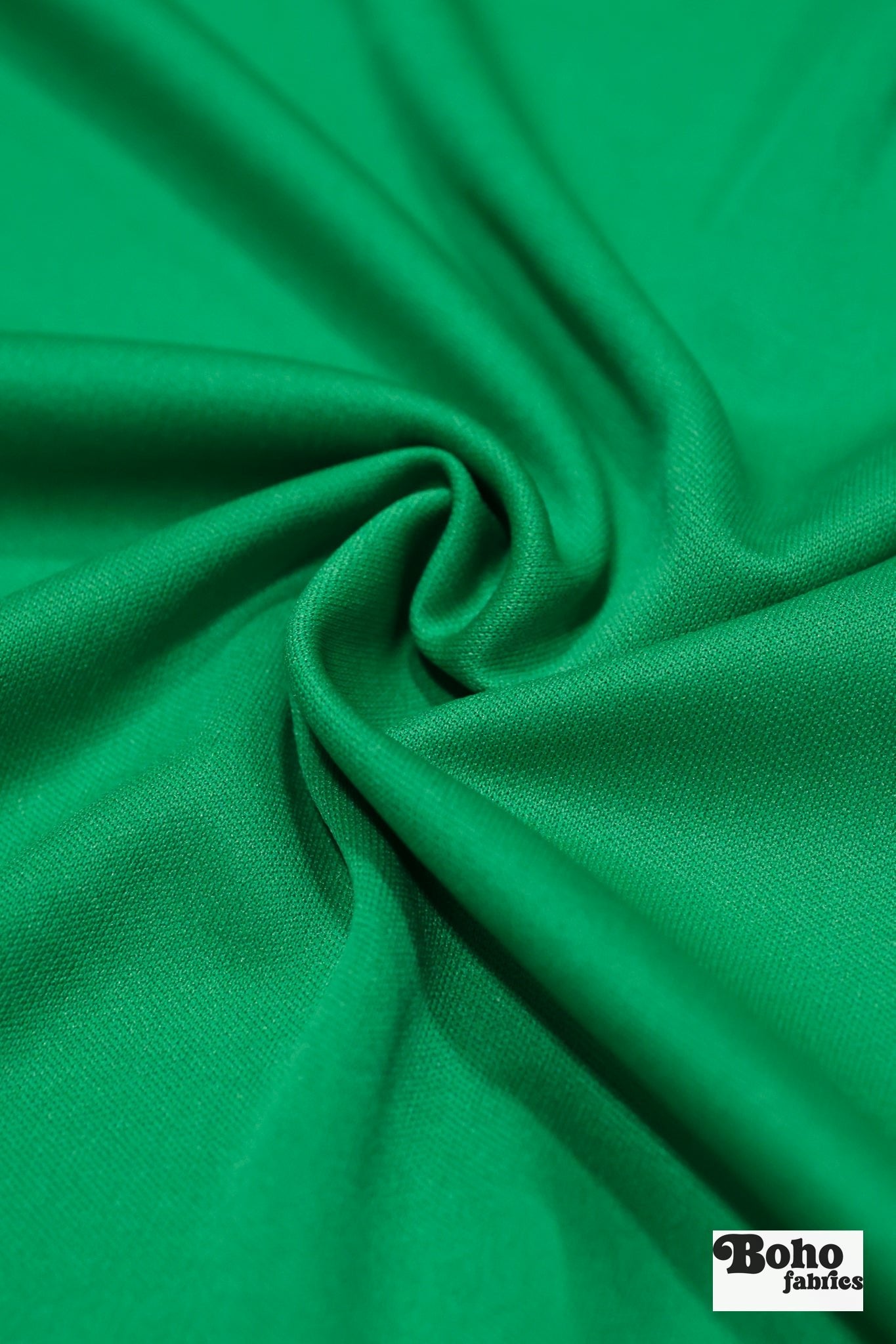 Green Interlock Polyester Knit Fabric - Boho Fabrics - Lining