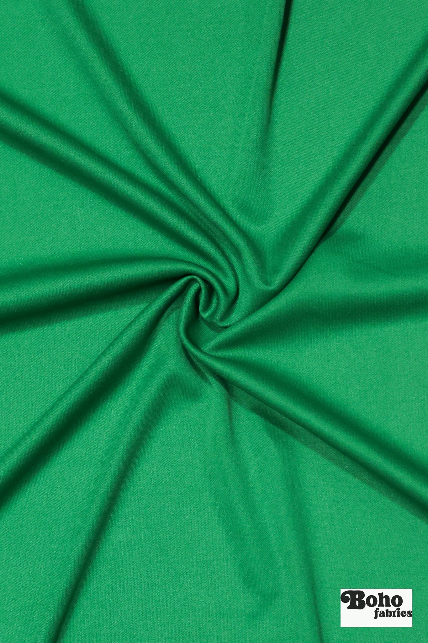 Green Interlock Polyester Knit Fabric - Boho Fabrics - Lining