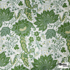 Green Jacobean Botanical Linen-Look Canvas Woven Fabric - Boho Fabrics - Home Dec. & Upholstery Fabric