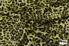 Green Leopard Print, Rayon Spandex Jersey Knit Fabric - Boho Fabrics - Rayon Jersey Solid, Knit Fabric