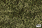 Green Leopard Print, Rayon Spandex Jersey Knit Fabric - Boho Fabrics - Rayon Jersey Solid, Knit Fabric