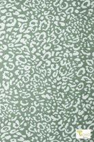 Green Leopard, Sweater Print Fabric - Boho Fabrics