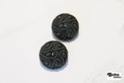 Green Paisley Faceted, Plastic Shank Buttons. Available in 28mm (44L) - Boho Fabrics - Buttons & Snaps