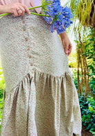Green Prairie Florals, Georgette Woven - Boho Fabrics