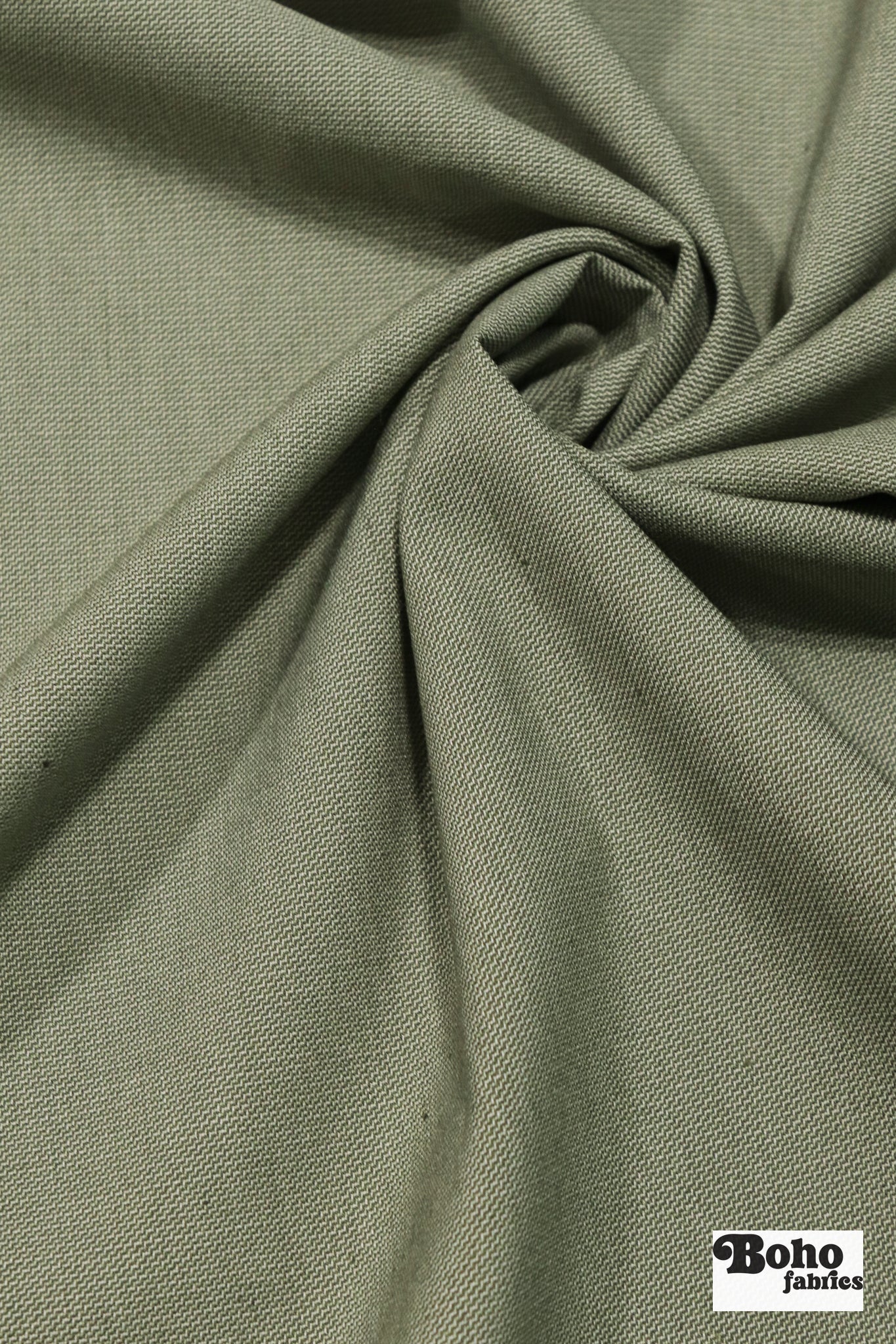 Green, Stretch Woven Fabric - Boho Fabrics - Stretch Woven Fabric