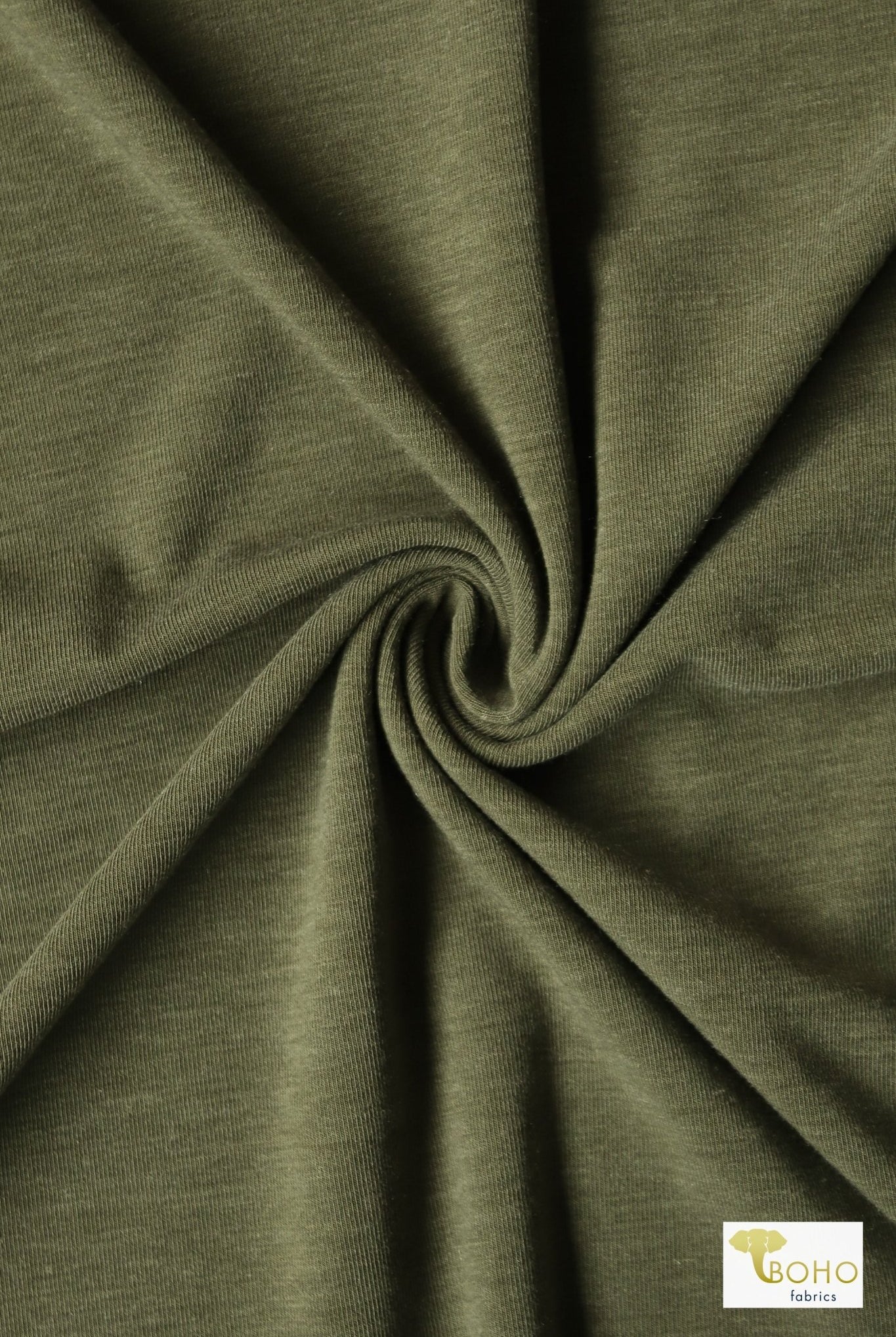 Green Tencel, Jersey Knit - Boho Fabrics