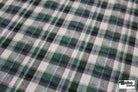 Green, White, & Black Plaid Woven Fabric - Boho Fabrics - Woven Fabric