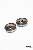 Gunmetal 4-Hole Plastic Buttons. 32L (20mm 13/16"), 36L (23mm / 7/8"), 40L (25mm / 1") - Boho Fabrics - Buttons & Snaps