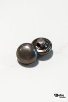 Gunmetal Dome Metal Shank Buttons. 18L (11.5mm / 7/16") - Boho Fabrics - Buttons & Snaps