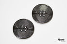 Gunmetal Grid 4-Hole Plastic Button. 32L (20mm 13/16"), 40L (25mm / 1"), 48L (30mm / 1 3/16") - Boho Fabrics - Buttons & Snaps