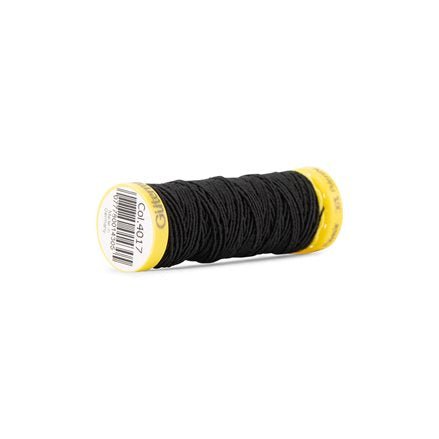 Gutermann Elastic Thread - Tex 190 - 11 yds. - Col. 4017 - Black - Boho Fabrics - Thread
