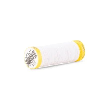 Gutermann Elastic Thread - Tex 190 - 11 yds. - Col. 5019 - White - Boho Fabrics - Thread