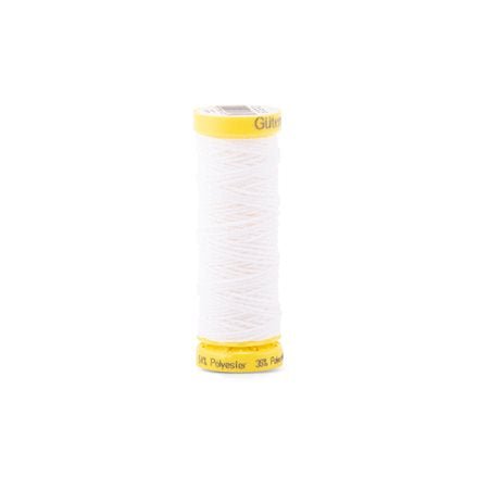 Gutermann Elastic Thread - Tex 190 - 11 yds. - Col. 5019 - White - Boho Fabrics - Thread