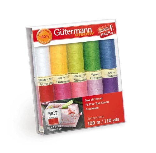 Gutermann Sew-All Polyester Thread Set, 10 Spool Set - Spring - Boho Fabrics - Thread