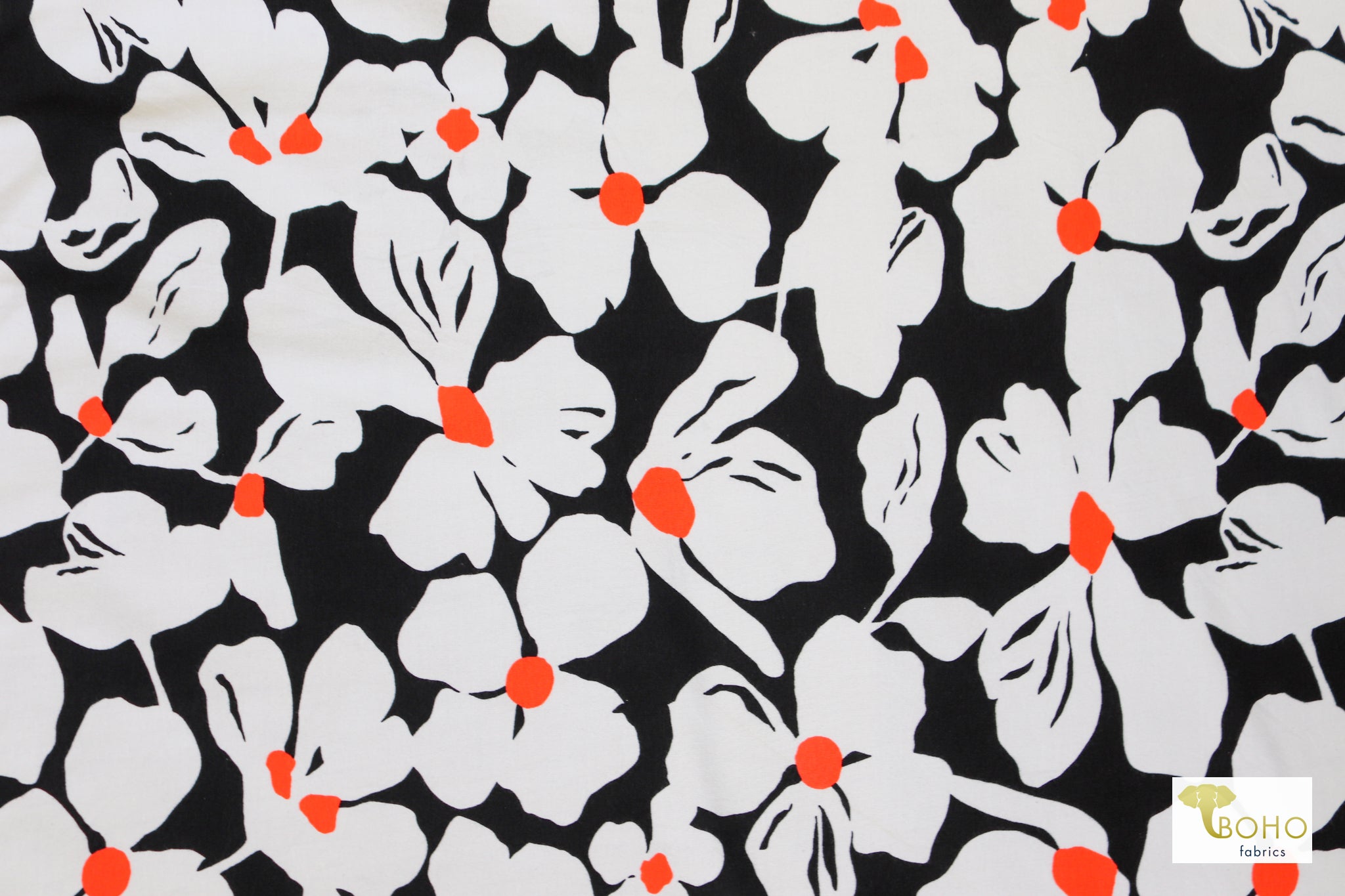 Hallowed Garden, Cotton Spandex Print. - Boho Fabrics