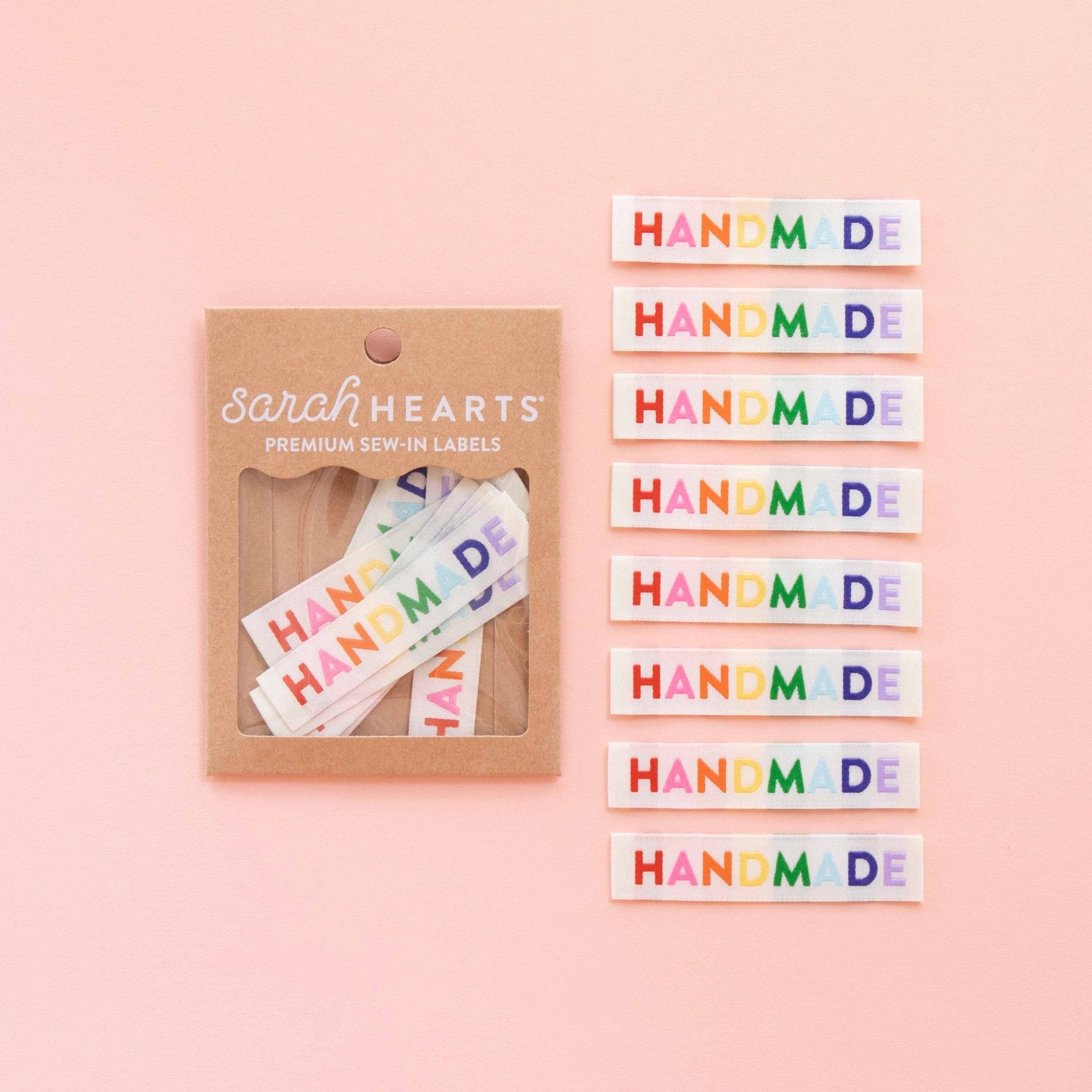 Handmade Woven Sewing Labels - Rainbow Colors - Boho Fabrics -